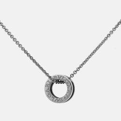 Pre Owned Bvlgari B.Zero1 Ceramic Sterling Silver Pendant Necklace