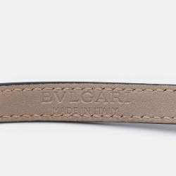 Bvlgari  Serpenti Forever Enamel Double Coiled Leather Gold Plated Bracelet