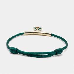 Pre Owned Bvlgari Divas' Dream Enamel Gold Tone Cord  Bracelet