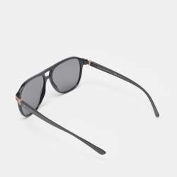 Pre Owned Bvlgari Black 7034 Diagono Square Sunglasses