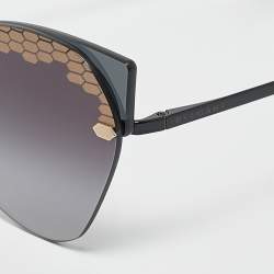 Bvlgari Black/Gold Gradient 6107 Irregular Cat Eye Sunglasses