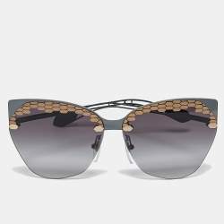 Bvlgari Black/Gold Gradient 6107 Irregular Cat Eye Sunglasses