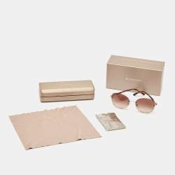 Pre Owned Bvlgari Brown/Gold Gradient 6123 Cat Eye Sunglasses