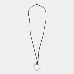 Bvlgari Save the Children Circle Sterling Silver Cord Pendant Necklace