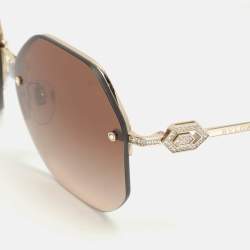 Pre Owned Bvlgari Brown/Gold 6122-B Sunglasses