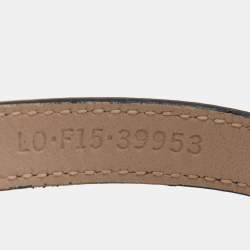 Pre Owned Bvlgari  Bvlgari Leather Gold Tone Double Wrap Bracelet