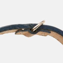 Bvlgari Blue Patent Leather Charm Bracelet