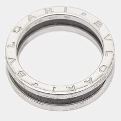 Bvlgari B.Zero1 Save the Children Ceramic Sterling Silver Ring Size 61