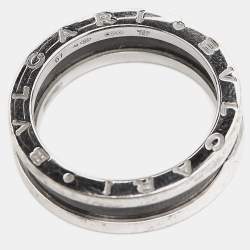Bvlgari B.Zero1 Save the Children Ceramic Sterling Silver Ring Size 61
