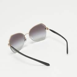 Pre Owned Bvlgari Black Gradient BV 6102-B Serpenti Semi-Rimless Butterfly Sunglasses