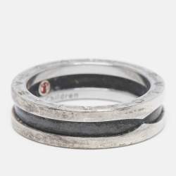 Bvlgari B.Zero1 Save the Children Ceramic Sterling Silver Ring Size 65