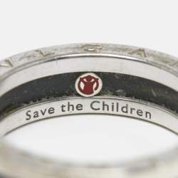 Bvlgari B.Zero1 Save the Children Ceramic Sterling Silver Ring Size 65