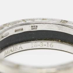 Bvlgari B.Zero1 Save the Children Ceramic Sterling Silver Ring Size 65