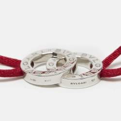 Pre Owned Bvlgari Bvlgari Sterling Silver Adjustable Cord Bracelet