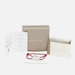 Pre Owned Bvlgari Bvlgari Sterling Silver Adjustable Cord Bracelet