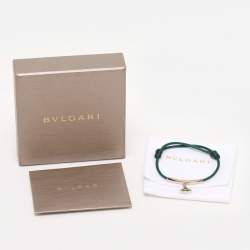 Pre Owned Bvlgari Divas' Dream Enamel Gold Tone Cord Bracelet