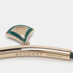 Pre Owned Bvlgari Divas' Dream Enamel Gold Tone Cord Bracelet