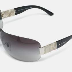 Bvlgari Black Gradient 6030-B Crystals Shield Sunglasses