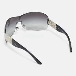 Bvlgari Black Gradient 6030-B Crystals Shield Sunglasses