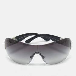 Bvlgari Black Gradient 6030-B Crystals Shield Sunglasses