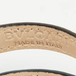 Bvlgari Serpenti Forever Navy Blue Python Leather Enamel Double Coiled Bracelet