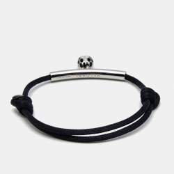 Bvlgari Serpenti Forever Enamel Silver Tone Cord Bracelet