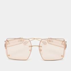 Bvlgari Gold/Lilac Mirrored BV 6171 Square Sunglasses