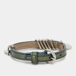 Bvlgari Blue Patent Leather Charm Bracelet