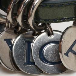 Bvlgari Blue Patent Leather Charm Bracelet