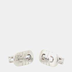 Bvlgari 18K White Gold Parentesi Clip On Earrings