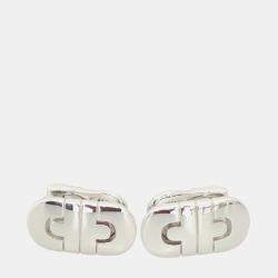 Bvlgari 18K White Gold Parentesi Clip On Earrings