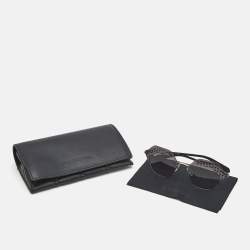 Pre Owned Bvlgari Matte Black Gradient 6103 Serpenteyes Geometric Sunglasses