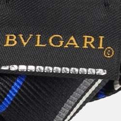 Pre Owned Bvlgari Black Pop Signs Silk Bandeau Scarf