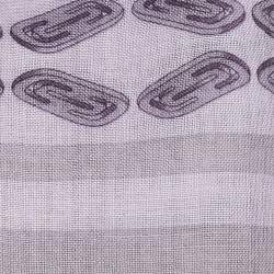 Pre Owned Bvlgari Purple Printed Wool and Silk Scarf 