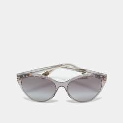 Pre Owned Bvlgari Grey Gradient Printed BV 8209 Cat Eye Sunglasses
