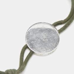 Pre Owned سوار بلغاري ميناء أخضر فضي خالص بحبل قابل للتعديل