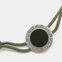 Pre Owned سوار بلغاري ميناء أخضر فضي خالص بحبل قابل للتعديل