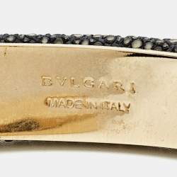 Pre Owned سوار بلغاري سيربينتي جلدي مينا ذهبي اللون مفتوح