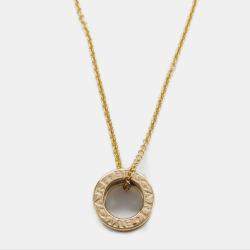 Pre Owned Bvlgari B.zero1 Black Ceramic 18K Rose Gold Pendant Necklace