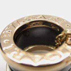 Pre Owned Bvlgari B.zero1 Black Ceramic 18K Rose Gold Pendant Necklace