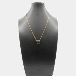 Pre Owned Bvlgari B.zero1 Black Ceramic 18K Rose Gold Pendant Necklace