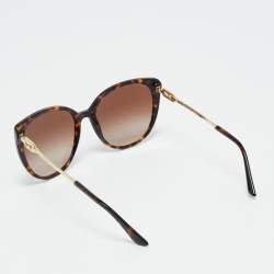 Pre Owned Bvlgari Tortoise Brown Gradient BV 8251 Cat Eye Sunglasses