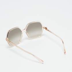 Pre Owned Bvlgari Peach/Grey Gradient 8238 B Oversized Sunglasses