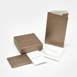 Pre Owned Bvlgari Iconic Double Logo Sterling Silver Cord Bracelet