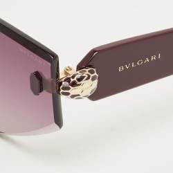 Pre Owned Bvlgari Purple BV40034U Serpenti Cat Eye Sunglasses