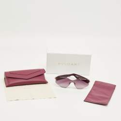 Pre Owned Bvlgari Purple BV40034U Serpenti Cat Eye Sunglasses