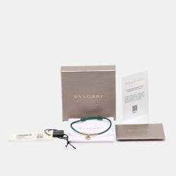 Pre Owned Bvlgari Divas' Dream Enamel Gold Tone Cord Bracelet