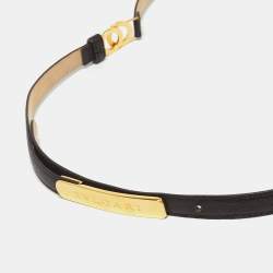 مملوكة مسبقًا Bvlgari Double Ring 95CM Dark Brown Leather