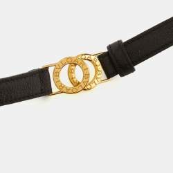 مملوكة مسبقًا Bvlgari Double Ring 95CM Dark Brown Leather