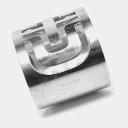 مملوكة مسبقًا Bvlgari Parentesi Cutwork Sterling Silver Bracelet